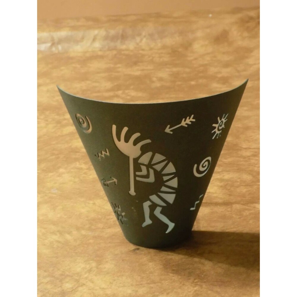 Native American Kokopelli Candle Holder Decor 6.5" T X 6.75" W